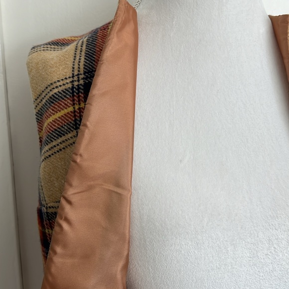 Plaid Wool Vest Women size S - Picture 4 of 5